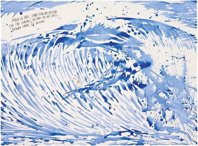 Raymond Pettibon, Untitled (Man is free), 1999.
